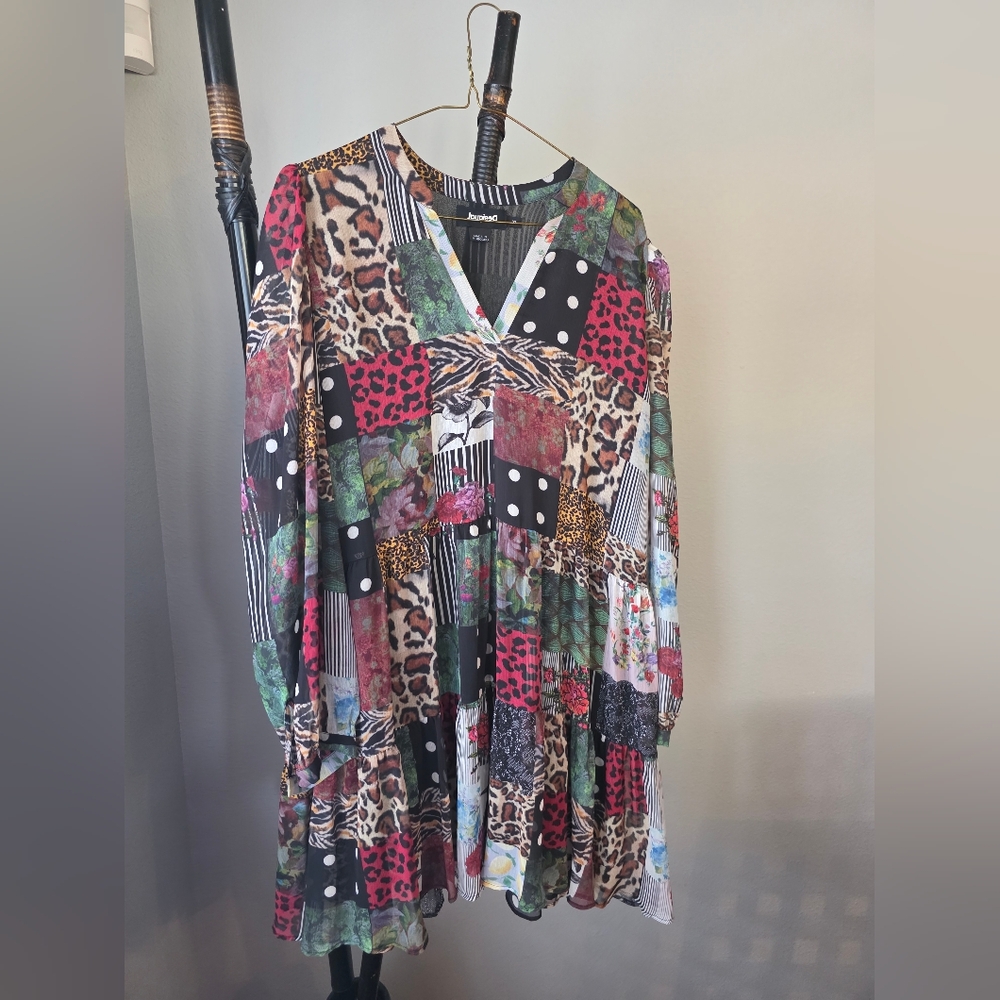Desigual Multicolor Patchwork Mini Dress - image 1